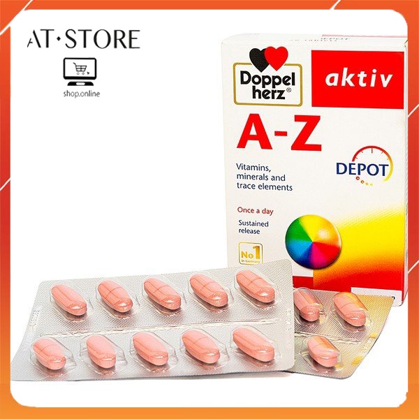 [NK Chính hãng] Viên uống Vitamin tổng hợp tăng cường sức khỏe đề kháng Doppelherz Aktiv A-Z Depot (
