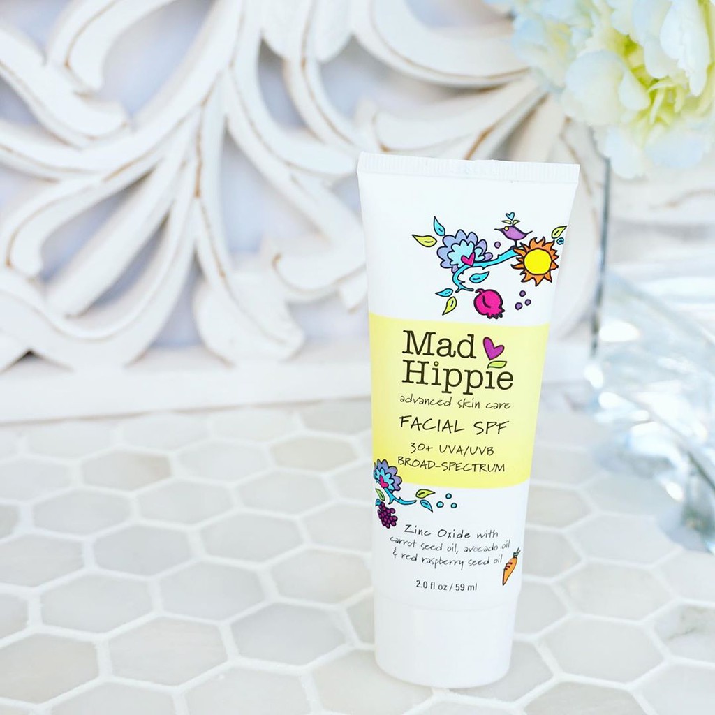 KEM CHỐNG NẮNG MAD HIPPIE FACIAL SPF 30+ UVA/UVB Broad-Spectrum 60g cho da nhạy cảm Beautythienthanh