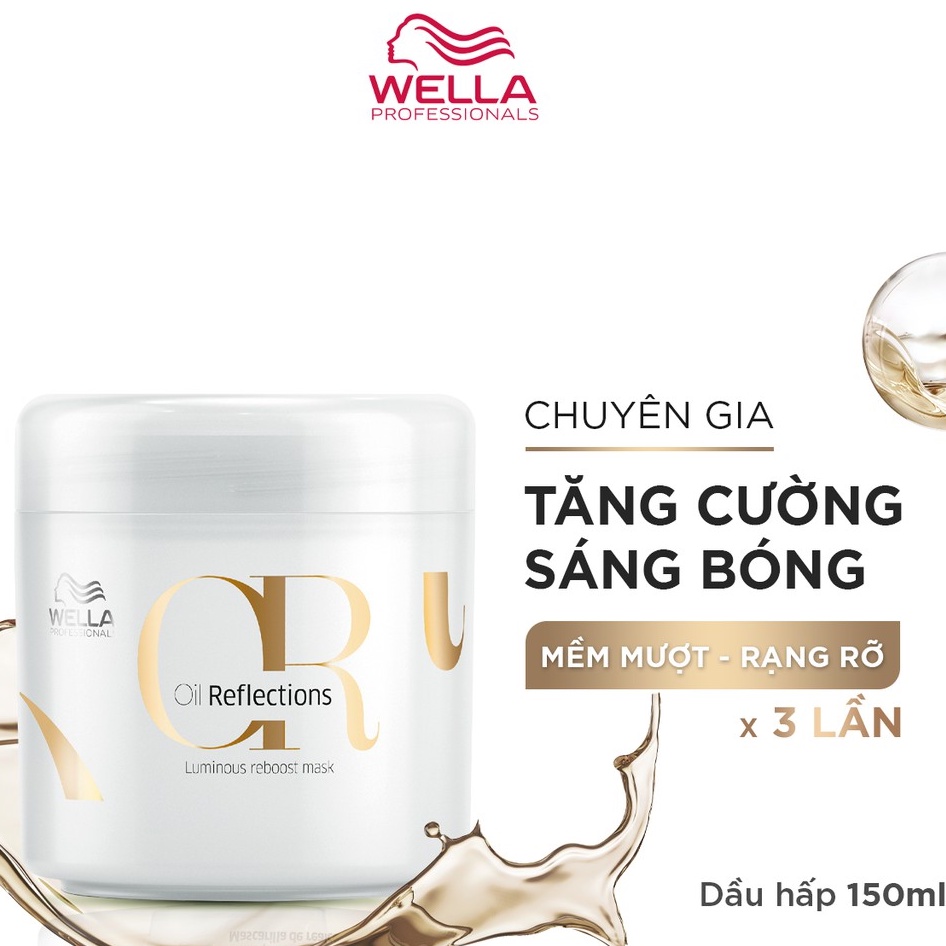 Dầu hấp WELLA Oil giúp tóc mềm mượt và sáng bóng Reflections Luminous Reboost