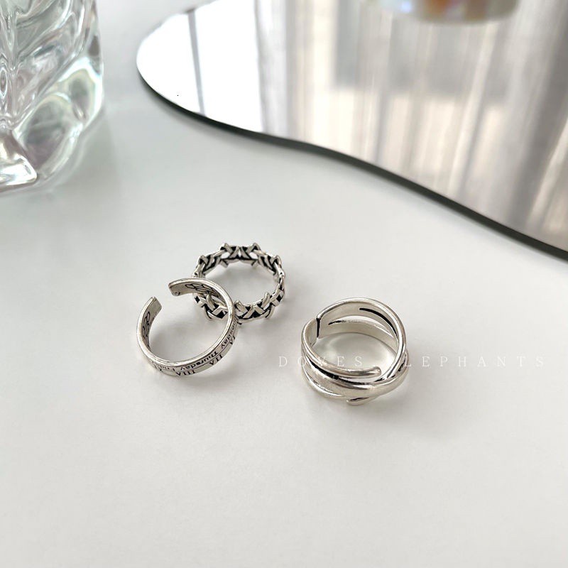Nhẫn Hở Thiết Kế Đơn Giản Phong Cách Hip Hop Cổ Điển Thời Trang