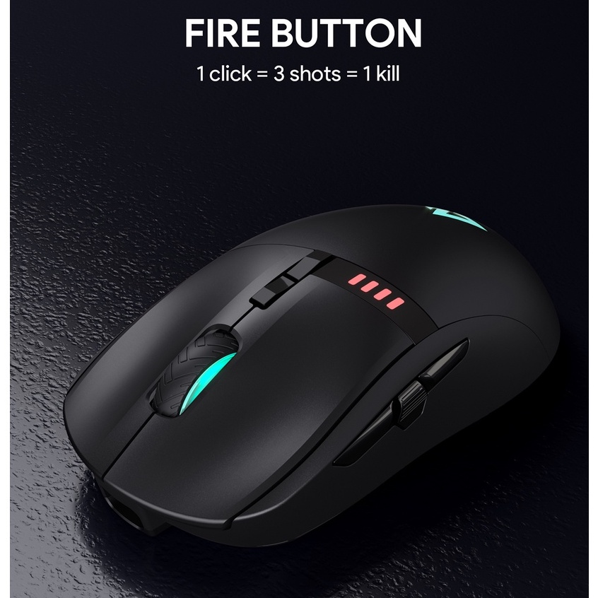 Chuột Game không dây AUKEY GM-F5,2.4GHz 16000 DPI RGB 8 Nút lập trình 2 Trong 1 Cho PC Laptop
