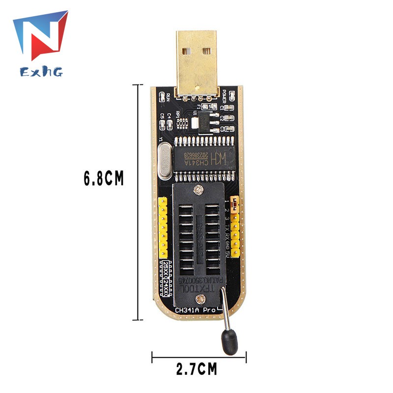 ExhG❤❤❤High quality CH341A 24 25 Series EEPROM Flash BIOS USB Programmer SOIC8 Clip On-Board Set @VN