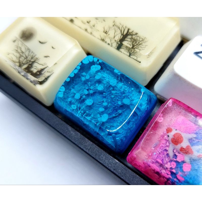 Keycap resin 1.25U profile XDA sắc màu trang trí bàn phím cơ gaming