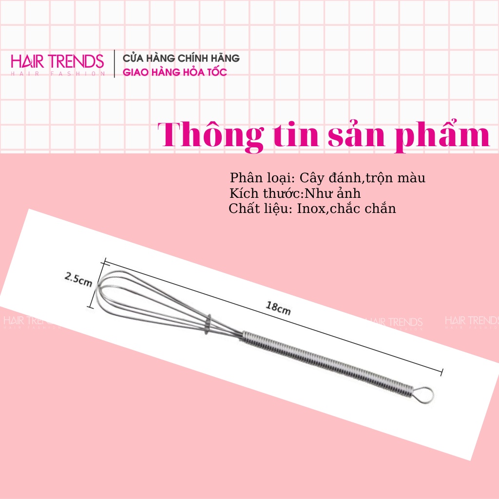 (Sỉ SLL) Cây trộn thuốc nhuộm cây đánh màu thuốc uốn duỗi trong salon tóc inox và nhựa