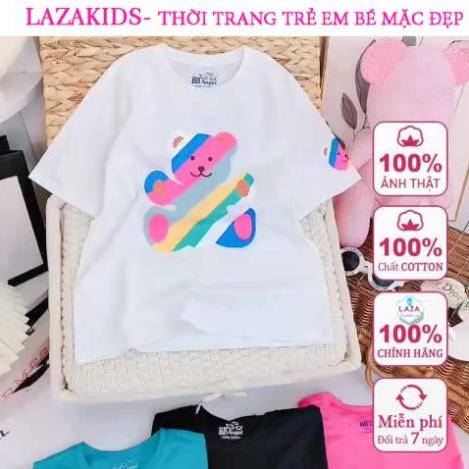 Áo thun bé gái size đại 18kg-50kg phông cotton đôi cho mẹ và bé gấu bảy màu đẹp chất thun mát đẹp LAZAKIDS 10 TUỔI
