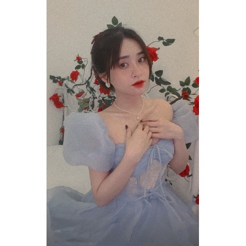 ĐẦM LỤA XOÈ TAY PHỒNG CÔNG CHÚA