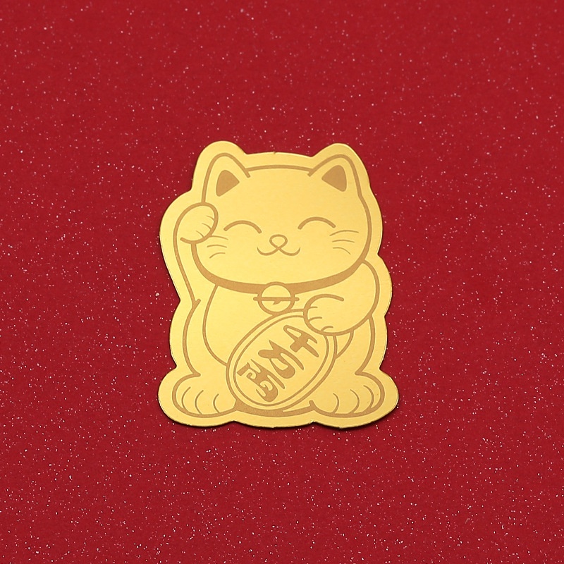 Dán Điện Thoại Mèo Thần Tài , Hổ vàng Tài Lộc Mạ Vàng Cho Ốp Lưng - ORIO