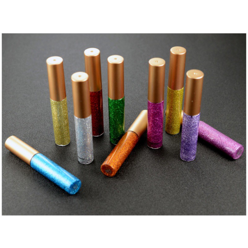 [Hàng mới về] bút kẻ mắt dạng nước có 7 màu vàng/bạc lấp lánh trang điểm chuyên nghiệp kháng nước