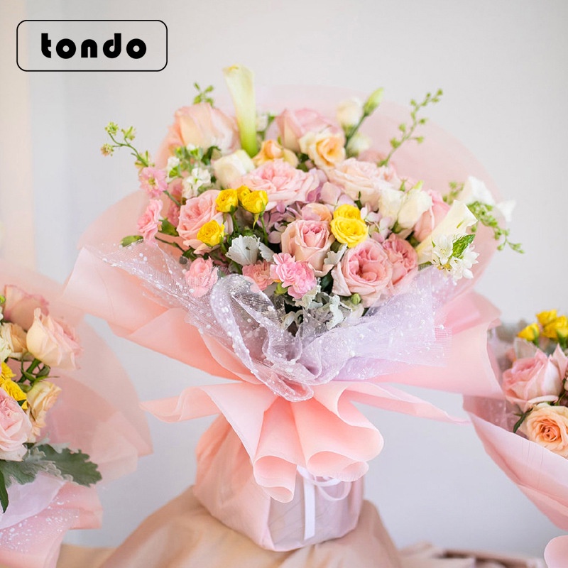 Giấy Gói Hoa Lưới Tuyết, Cuộn Lưới Tuyết Trang Trí Tháp Oản Tài Lộc - Phụ Kiện Làm Hoa