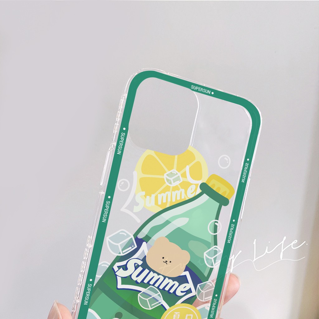 Ốp lưng iphone Green Soda viền trong chống ố 6/6plus/6s/6splus/7/7plus/8/8plus/x/xr/xs/11/12/13/pro/max/plus/promax/mini | BigBuy360 - bigbuy360.vn