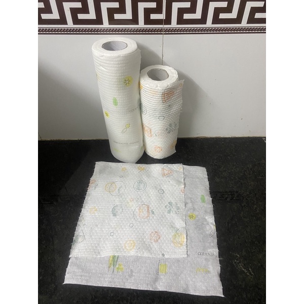 Cuộn giấy lau đa năng 220 tờ tái sử dụng được-Chuẩn hàng loại 1 25x25cm