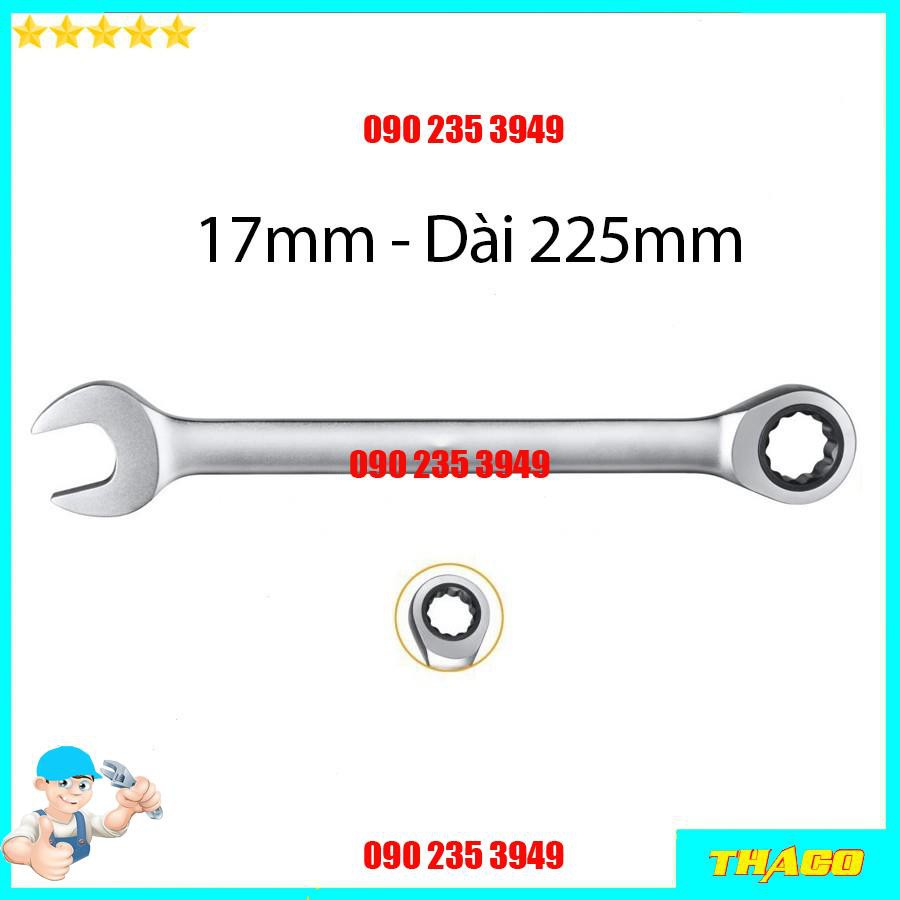 Cờ lê miệng vòng 2 chiều 8-19mm xoay trượt linh hoạt Total Cờ lê hai chiều Cr-V bền bỉ 1234