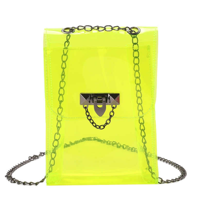 Túi đeo chéo IELGY hình vuông màu kẹo có khóa gài thời trang đường phố cao cấp