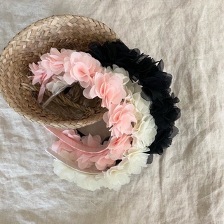 Bờm hoa handmade Hàn Quốc điệu đà cho bé gái