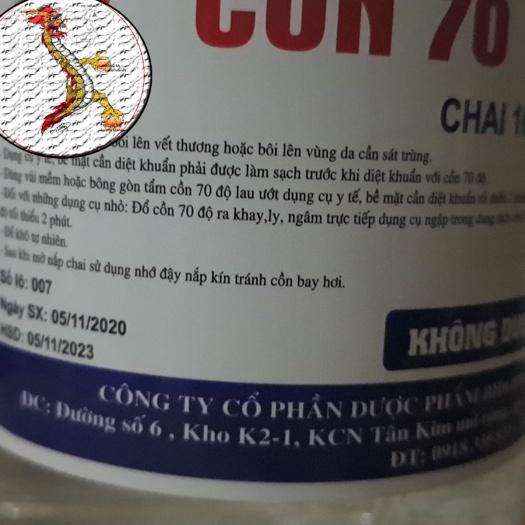 [COMBO 2 CHAI] CỒN ETHANOL 70 ĐỘ, Nước rửa tay khô diệt khuẩn ( SP CTY DƯỢC-  BIDOPHARMA) CHAI 1L