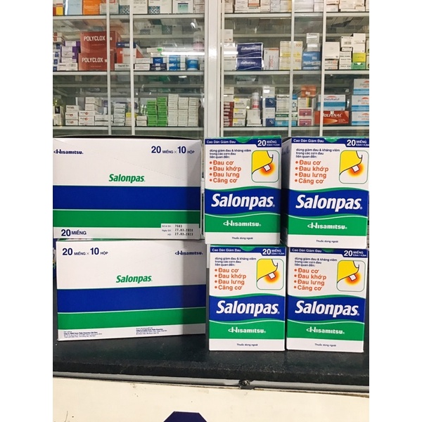 Dán giảm đau SALONPAS hộp 20 miếng