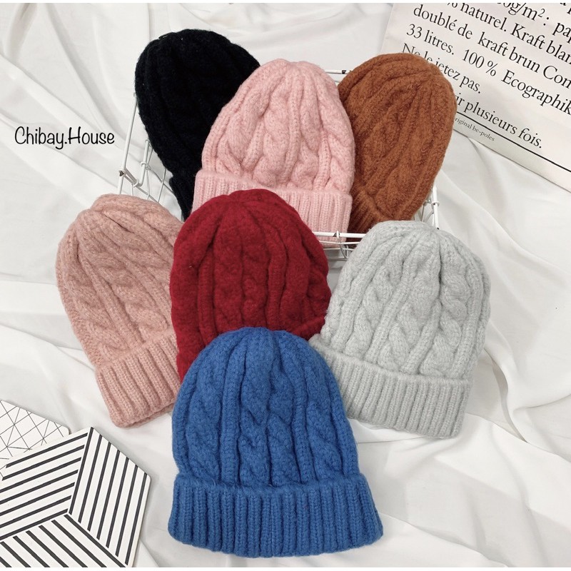 Nón len - mũ len vặn thừng dày đẹp