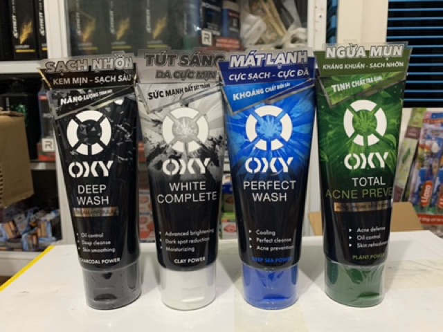 Sữa rửa mặt OXy sạch sâu ngừa mụn kiểm soát nhờn lọ 100gr