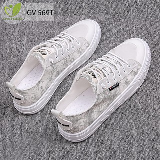 Giày Lười Vải Nam Họa Tiết Hoa Văn LOVEFASHION Giầy Vải Size Từ 38 Đến 43 GV569