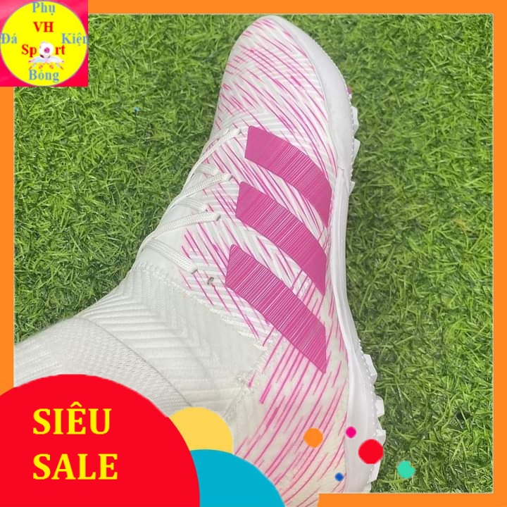 Giày đá bóng sân cỏ nhân tạo Adidas Nemeziz 18 3 TF Trắng Hồng
