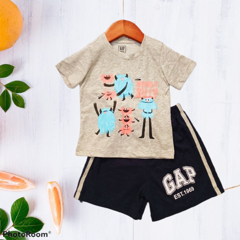 (9-20kg) Bộ tay cộc quần đùi bé trai thun cotton xuất dư