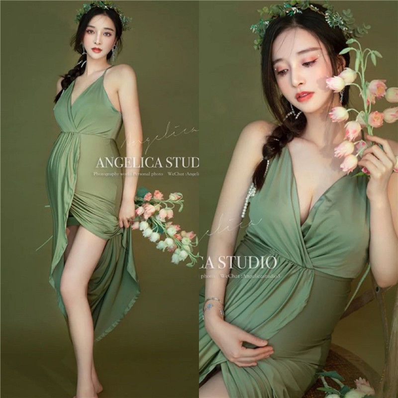 Trang Phục Chụp Ảnh Nghệ Thuật Phong Cách Mới Cho Phụ Nữ Mang Thai