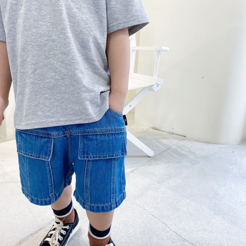 Quần short ngắn bò jeans dáng trên gối Hè 2022