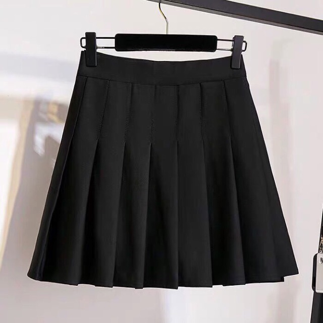 Chân váy xếp li big size có quần trong màu đen size lớn 65-80kg