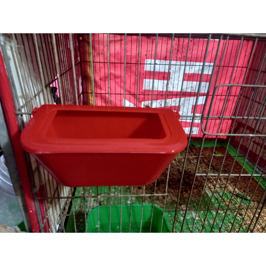 Sét 2 Máng ăn chống vương vãi thức ăn, chống bới cho chim cu gáy, bồ câu