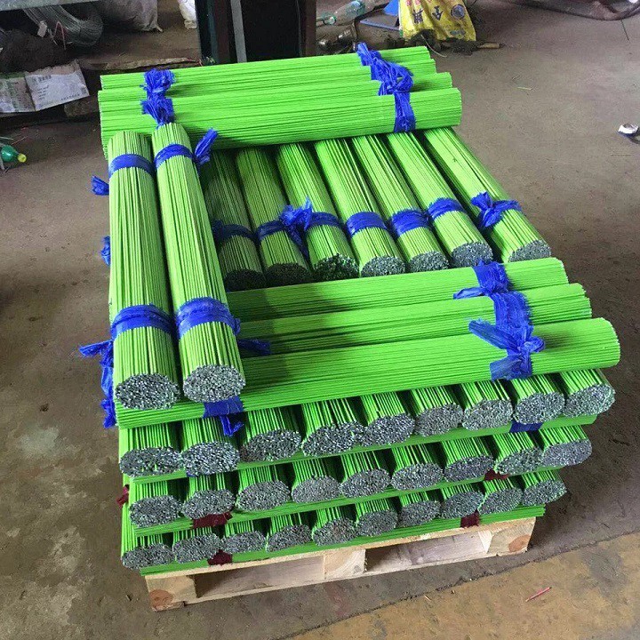 Set 1 kg que thép bọc nhựa màu xanh phi 3.5mm, dài 90cm hoặc 120cm