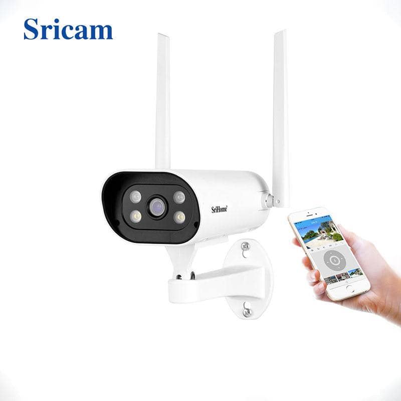 Camera IP không dây ngoài trời chống nước chống bụi Srihome SH037 QHD 4MP hỗ trợ wifi chuẩn 5Ghz