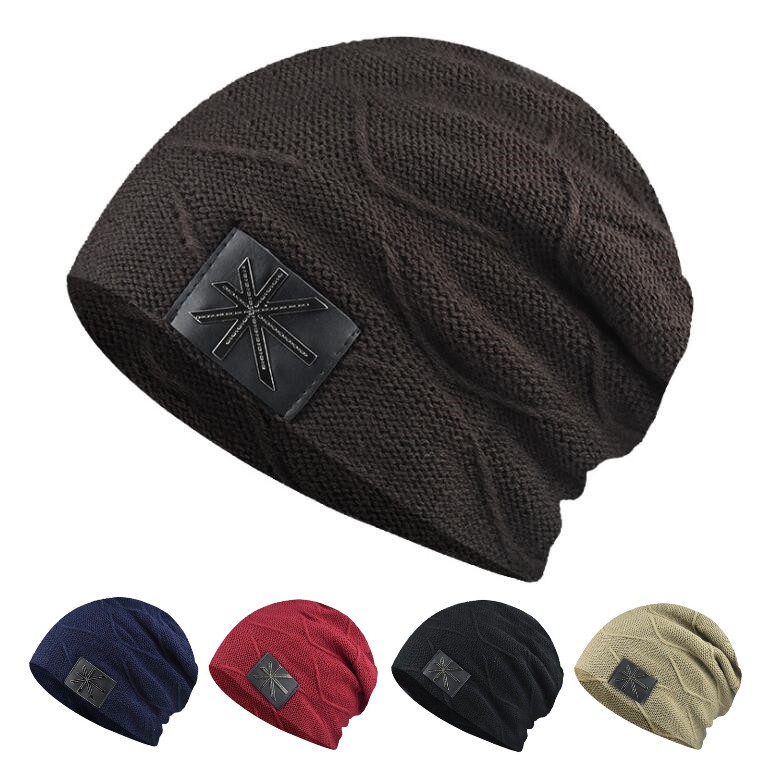 Mũ Beanie Dệt Kim Màu Trơn Thời Trang Giữ Ấm Mùa Đông Cho Nam Và Nữ