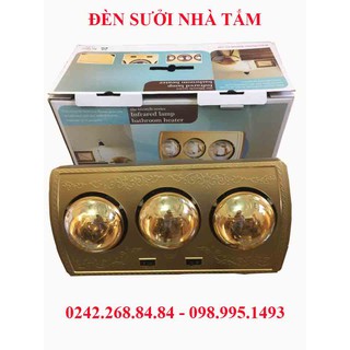 Đèn sưởi nhà tắm Braun 3 bóng vàng BU3