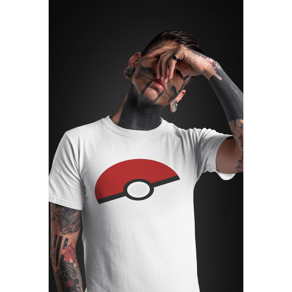 Áo thun in hình Logo hình quả cầu pokemon