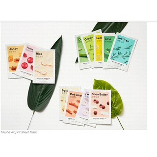 ❄️❄️mặt nạ miếng dưỡng da chứa chiết xuất từ thiên nhiên missha airy fit sheet mask❄️❄️