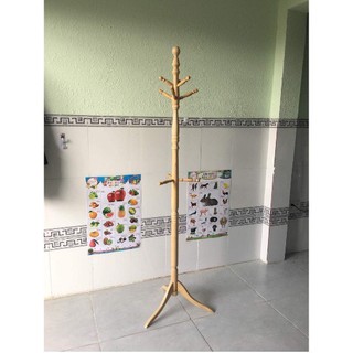 cây treo đồ gỗ cao su