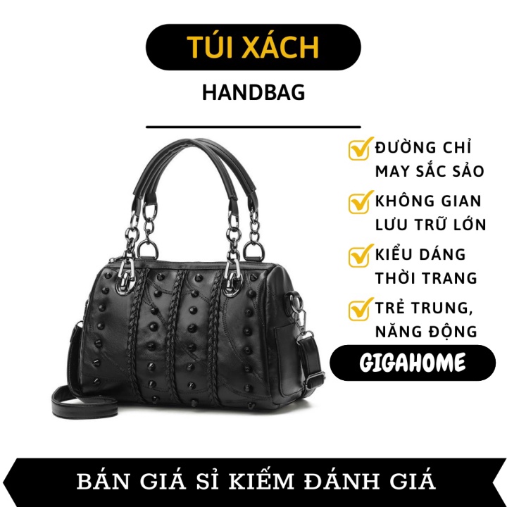 Túi da nữ GIÁ VỐN Túi xách da đính hạt cá tính, được làm từ chất liệu cao cấp, đường chỉ sắc sảo 8300