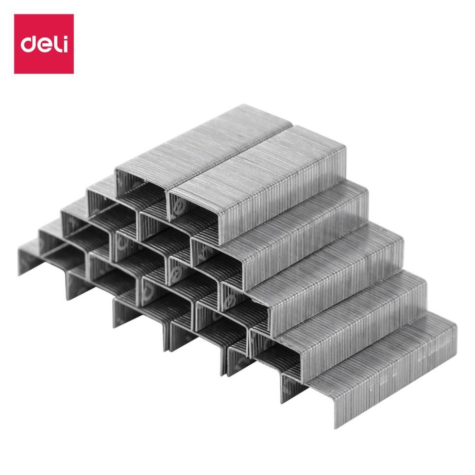 5 hộp Ghim bấm - kim bấm số 10 Deli 0010N, 1000 cái/hộp