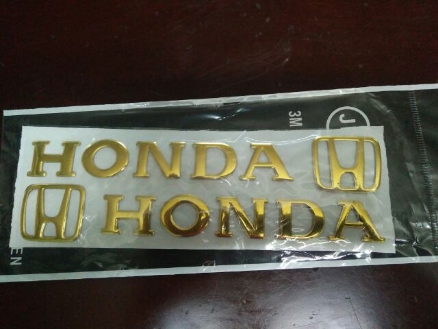 Bộ chữ nổi honda crôm vàng nhập thái dài 20 cm