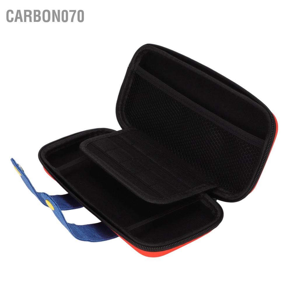 Carbon070 Đối với Hộp đựng Switch Lite Túi EVA Du lịch dành cho Phụ kiện máy chơi game ngăn có dây kéo đôi