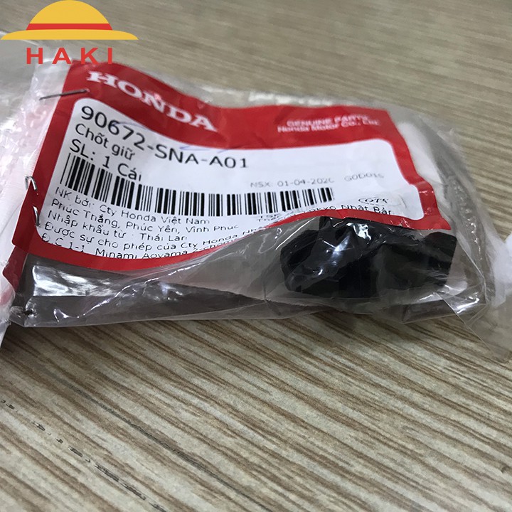 Chốt nhựa chốt cài giữ cây chống nắp capo Honda City 2014-2020 90672-SNA-A01 [Honda chính hãng]