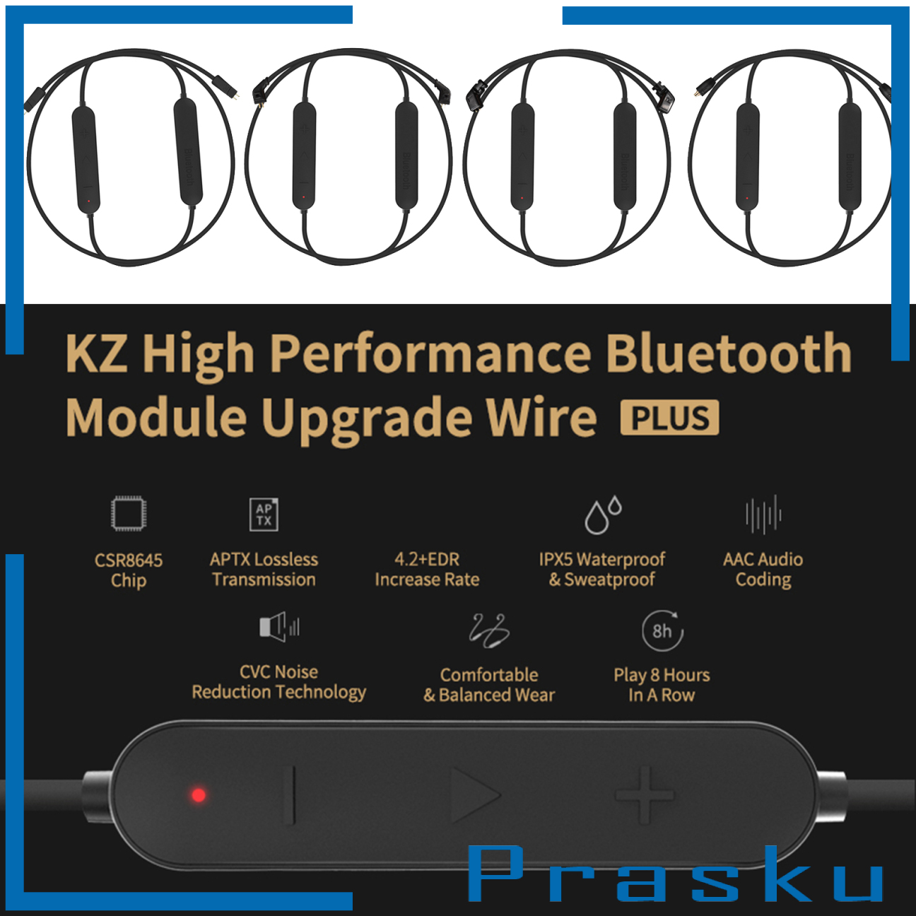 [PRASKU]Bluetooth Module 4.2 Wireless Upgrade Cable Replaces for KZ