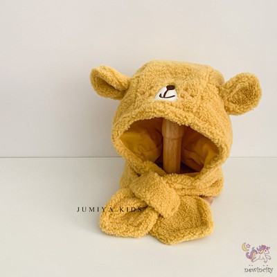 Mũ lông giữ ấm thiết kế tai gấu dễ thương xinh xắn cho bé gái