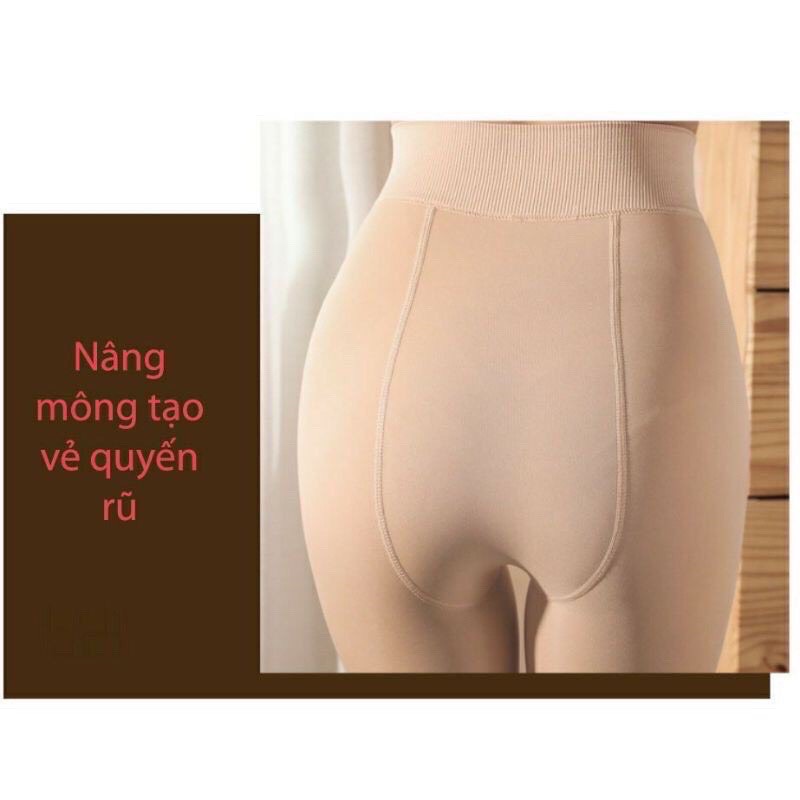 Quần tất nữ lót lông Hana màu da chân siêu ấm dày dặn giữ nhiệt mùa đông_Hana Store