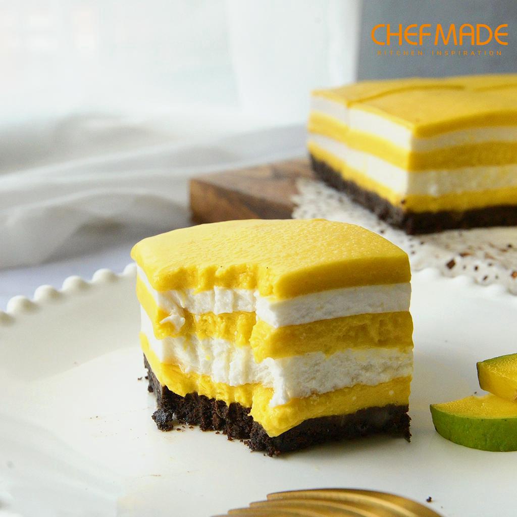 Khuôn làm bánh CHEFMADE WK9306\WK9307\WK9308 bằng thép không gỉ hình vuông kích thước 6-8-10-Inch