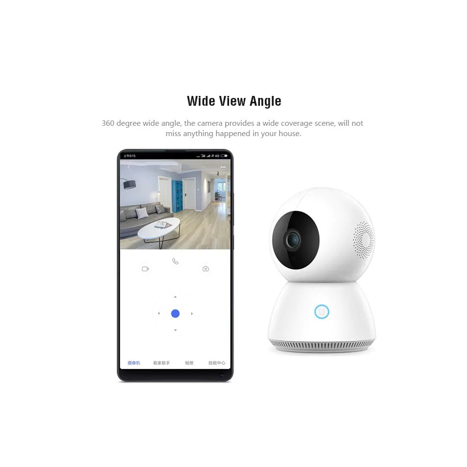 Camera gia đình xoay 360 độ Xiaomi mijia xiaobai degrees Enhanced Version MJSXJ03CM