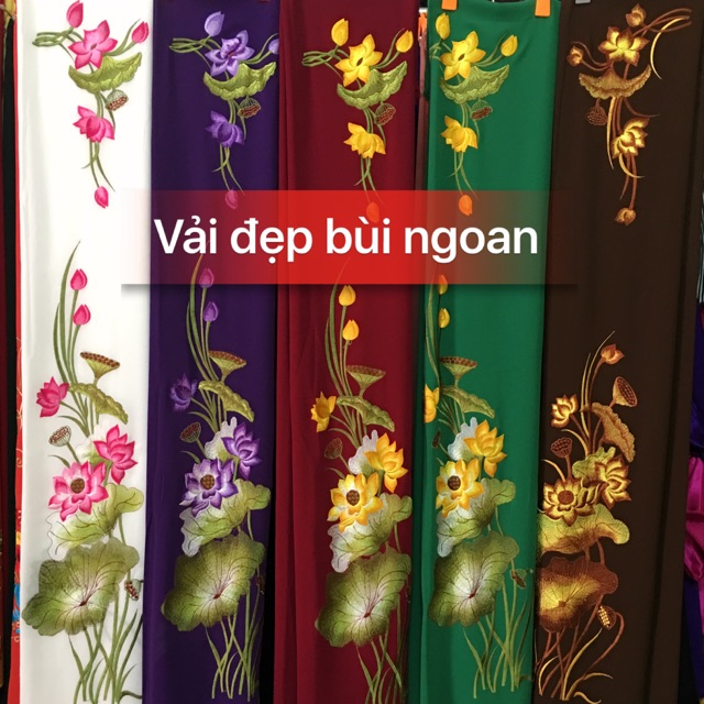 vải áo dài thêu