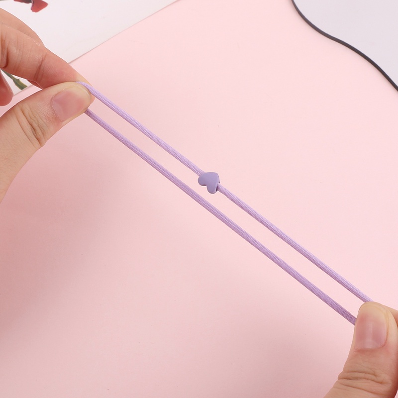 Dây Buộc Tóc Co Giãn Hình Trái Tim Đơn Giản Thời Trang Cho Nữ