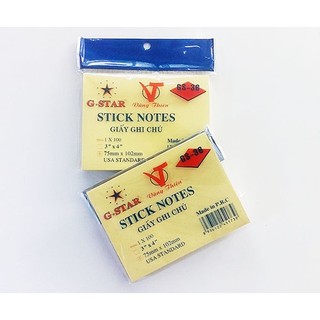 BỘ 3 XẤP GIẤY NOTE, GIẤY NHÁP 3X4 ( 300 TỜ ) GSTAR