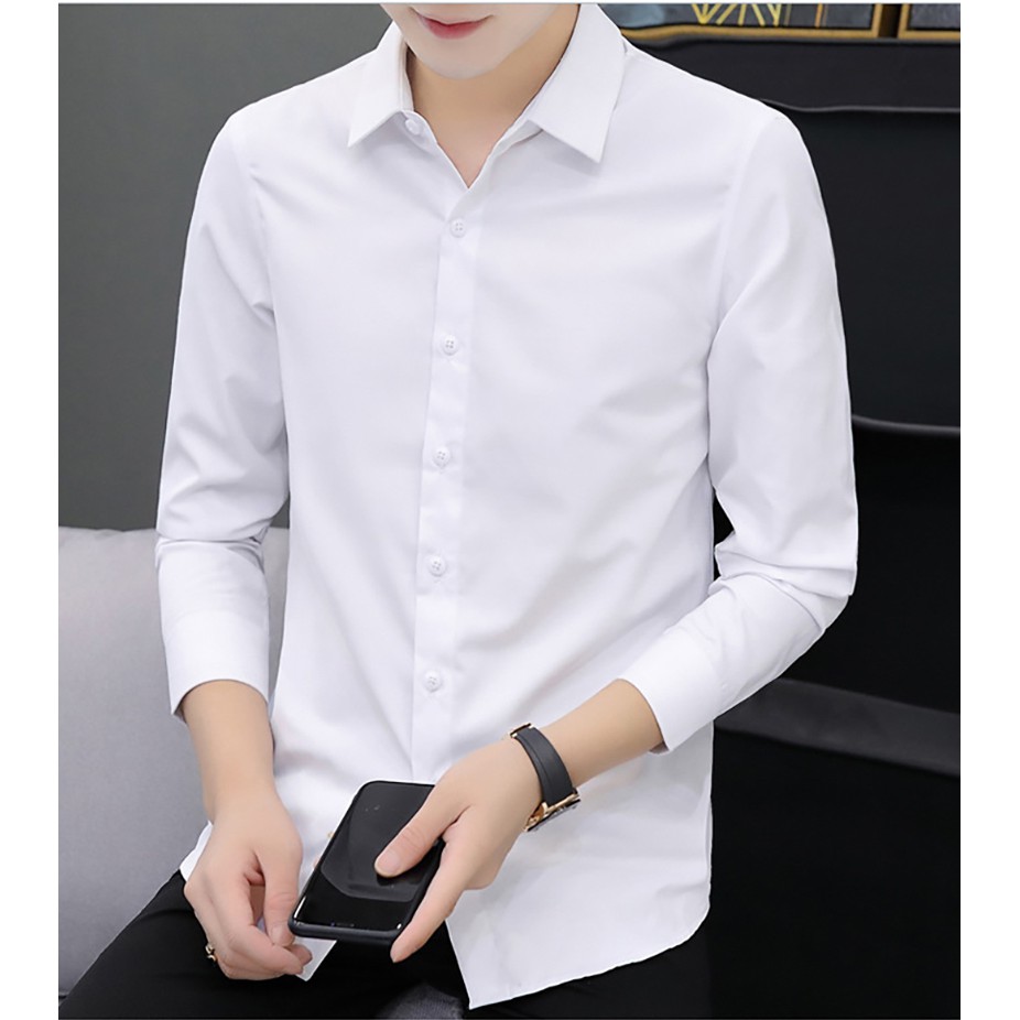 Áo sơ mi nam dài tay JBAGGY kiểu dáng Hàn Quốc , vải lụa thái mềm mịn , chống nhăn , chống xù cao cấp | BigBuy360 - bigbuy360.vn